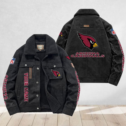 LIMITED EDITION - NEW CUSTOMIZED NFL20 ARC ARIZONA CARDINALS FLEECE JACKET