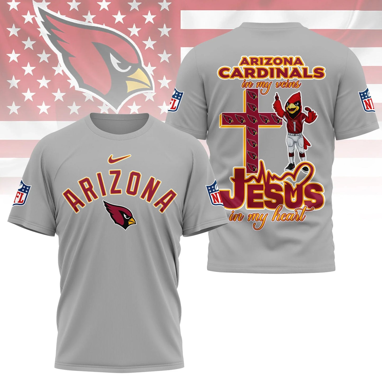 LIMITED EDITION - NEW CUSTOMIZED NFL20 ARC ARIZONA CARDINALS T-SHIRT | MULTIPLE COLORS AVAILABLE