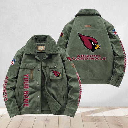 LIMITED EDITION - NEW CUSTOMIZED NFL20 ARC ARIZONA CARDINALS FLEECE JACKET