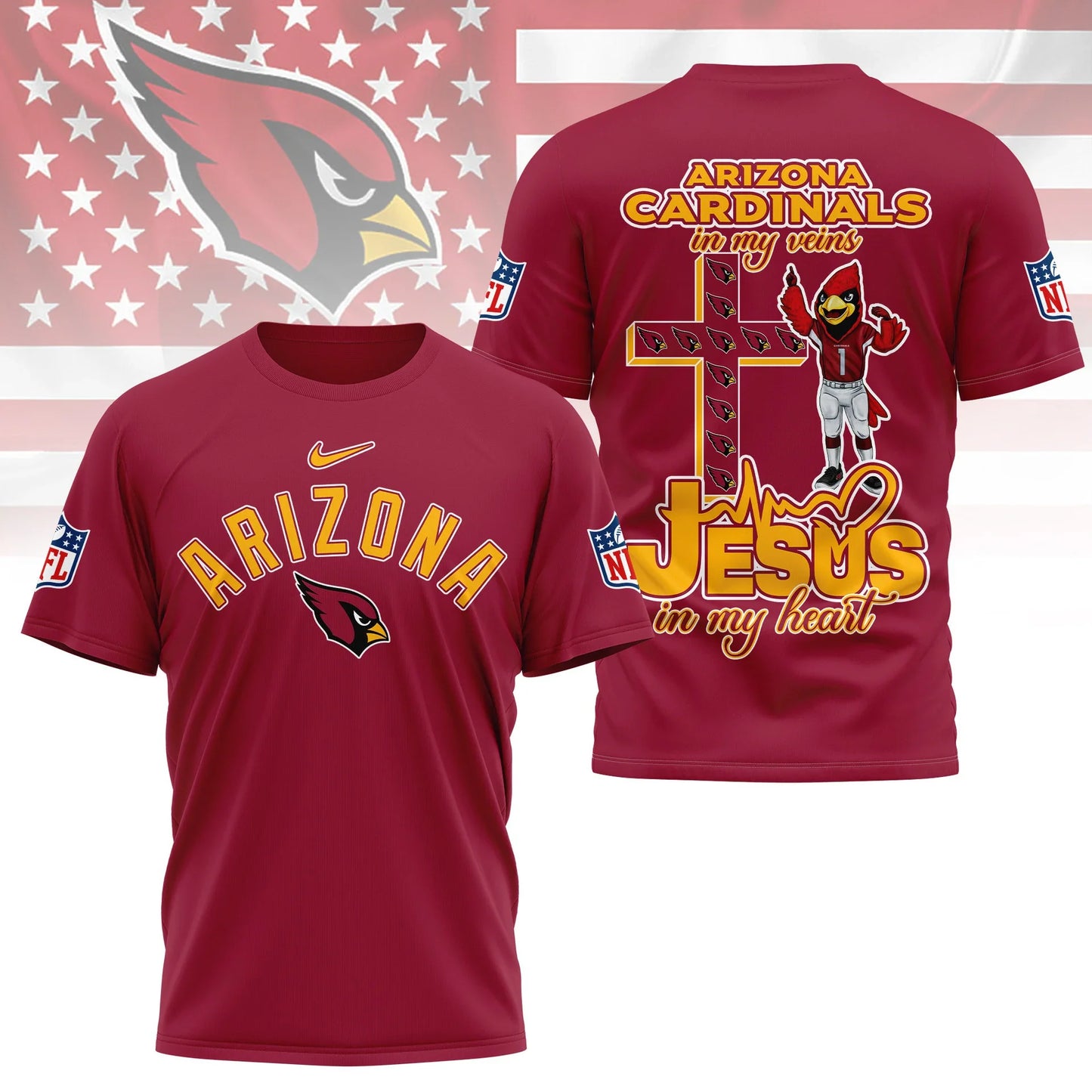 LIMITED EDITION - NEW CUSTOMIZED NFL20 ARC ARIZONA CARDINALS T-SHIRT | MULTIPLE COLORS AVAILABLE