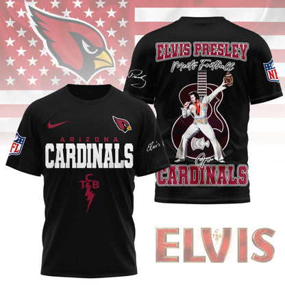 LIMITED EDITION - NEW CUSTOMIZED NFL20 ARC ARIZONA CARDINALS X ELVIS PRESLEY FAN 3D SHIRT