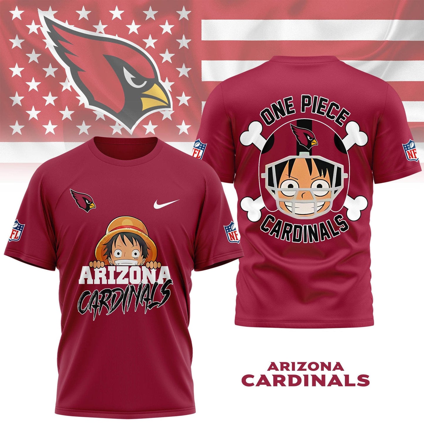 LIMITED EDITION - NEW CUSTOMIZED NFL20 ARC ARIZONA CARDINALS ONE PIECE FAN 3D SHIRT