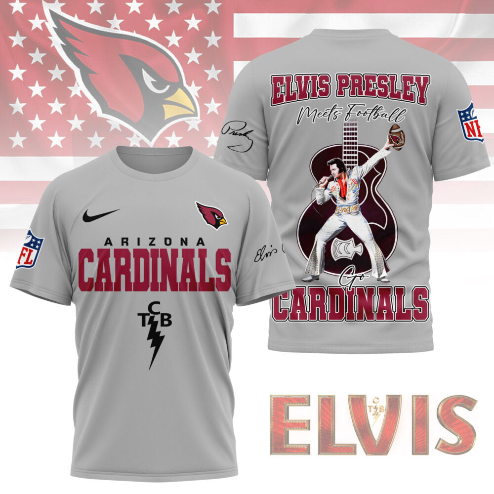 LIMITED EDITION - NEW CUSTOMIZED NFL20 ARC ARIZONA CARDINALS X ELVIS PRESLEY FAN 3D SHIRT