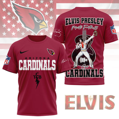 LIMITED EDITION - NEW CUSTOMIZED NFL20 ARC ARIZONA CARDINALS X ELVIS PRESLEY FAN 3D SHIRT