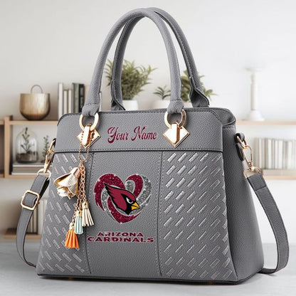 LIMITED EDITION - NEW CUSTOMIZED NFL20 ARC ARIZONA CARDINALS ZIP HANDBAG MULTICOLOR