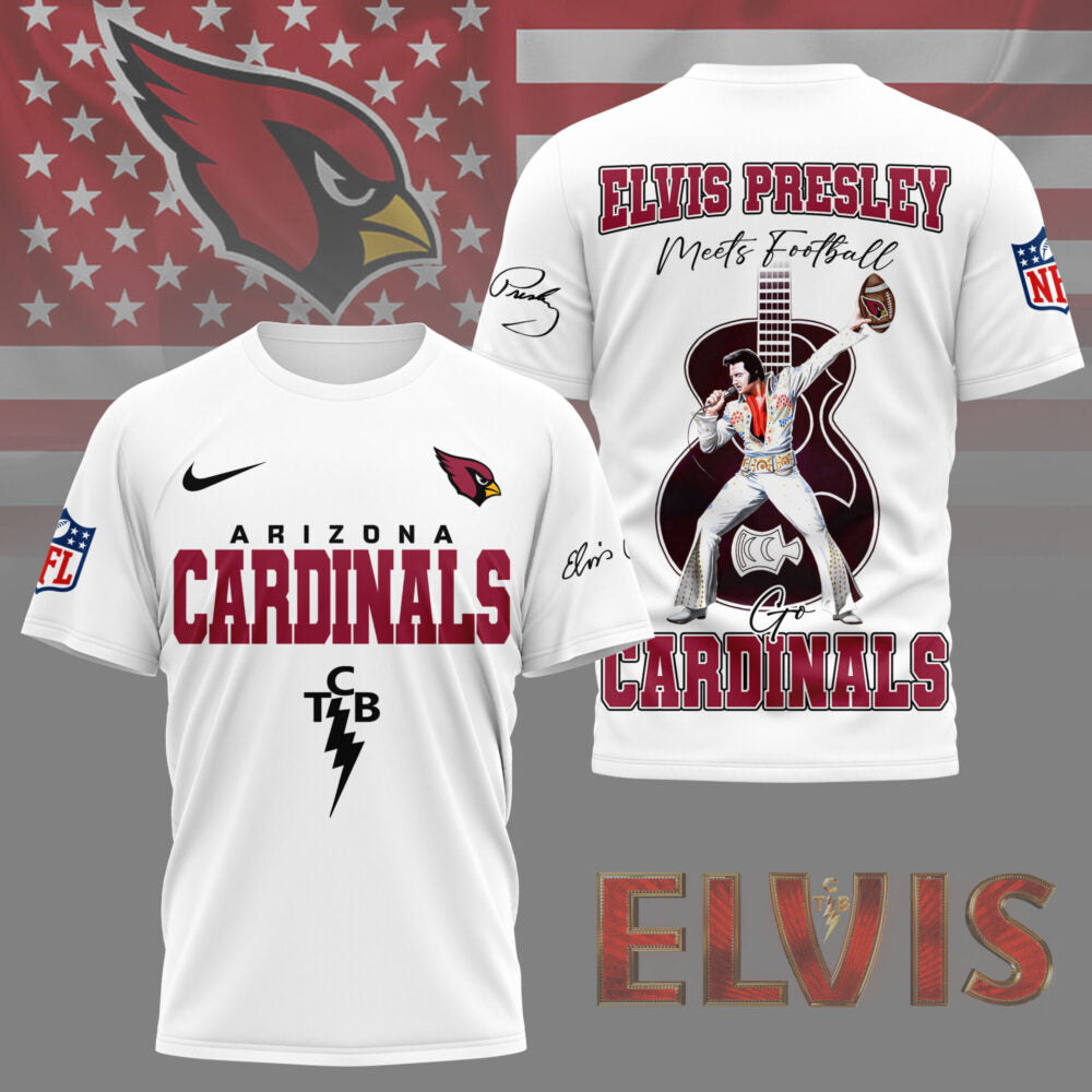 LIMITED EDITION - NEW CUSTOMIZED NFL20 ARC ARIZONA CARDINALS X ELVIS PRESLEY FAN 3D SHIRT