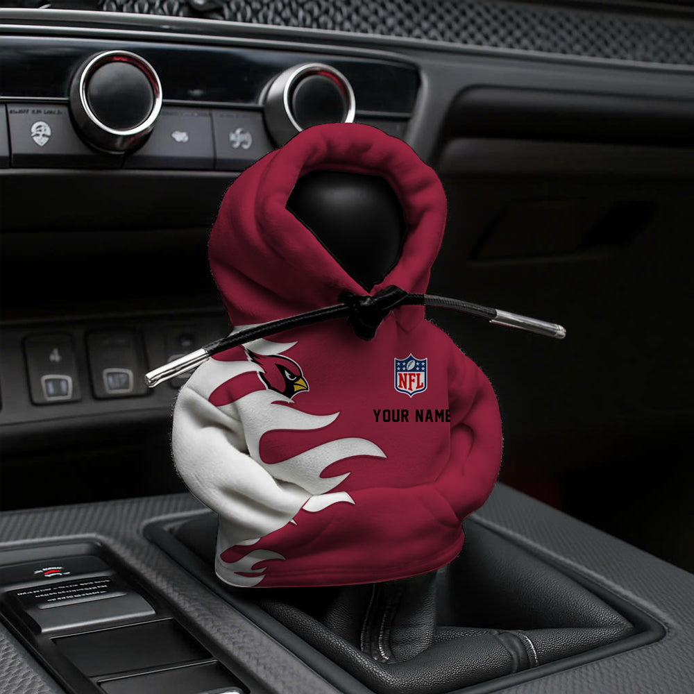 LIMITED EDITION - NEW CUSTOMIZED NFL20 ARC ARIZONA CARDINALS CAR HOODIE SHIFT KNOB COVER