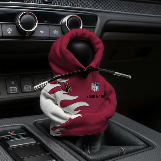 LIMITED EDITION - NEW CUSTOMIZED NFL20 ARC ARIZONA CARDINALS CAR HOODIE SHIFT KNOB COVER
