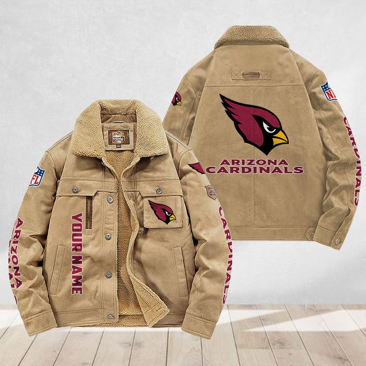 LIMITED EDITION - NEW CUSTOMIZED NFL20 ARC ARIZONA CARDINALS FLEECE JACKET