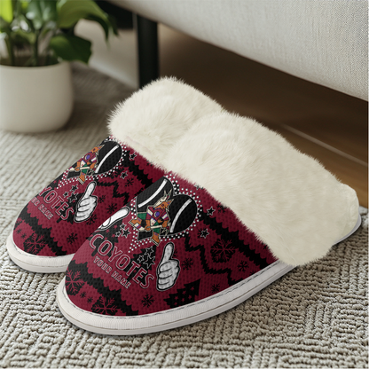 LIMITED EDITION - NEW CUSTOMIZED NHL29 OSN OTTAWA SENATORS FUR-LINED SLIPPERS