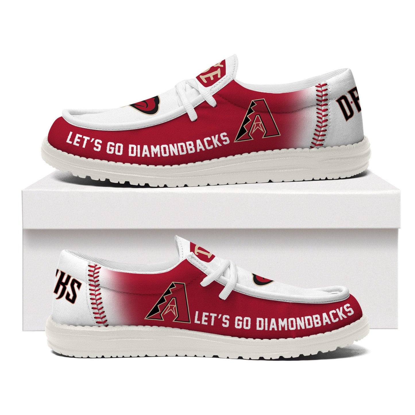 LIMITED EDITION - NEW CUSTOMIZED MLB07 AZ DIAMONDBACKS LOAFER SHOES