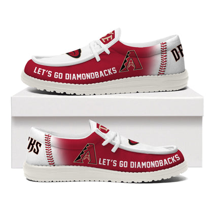 LIMITED EDITION - NEW CUSTOMIZED MLB07 AZ DIAMONDBACKS LOAFER SHOES