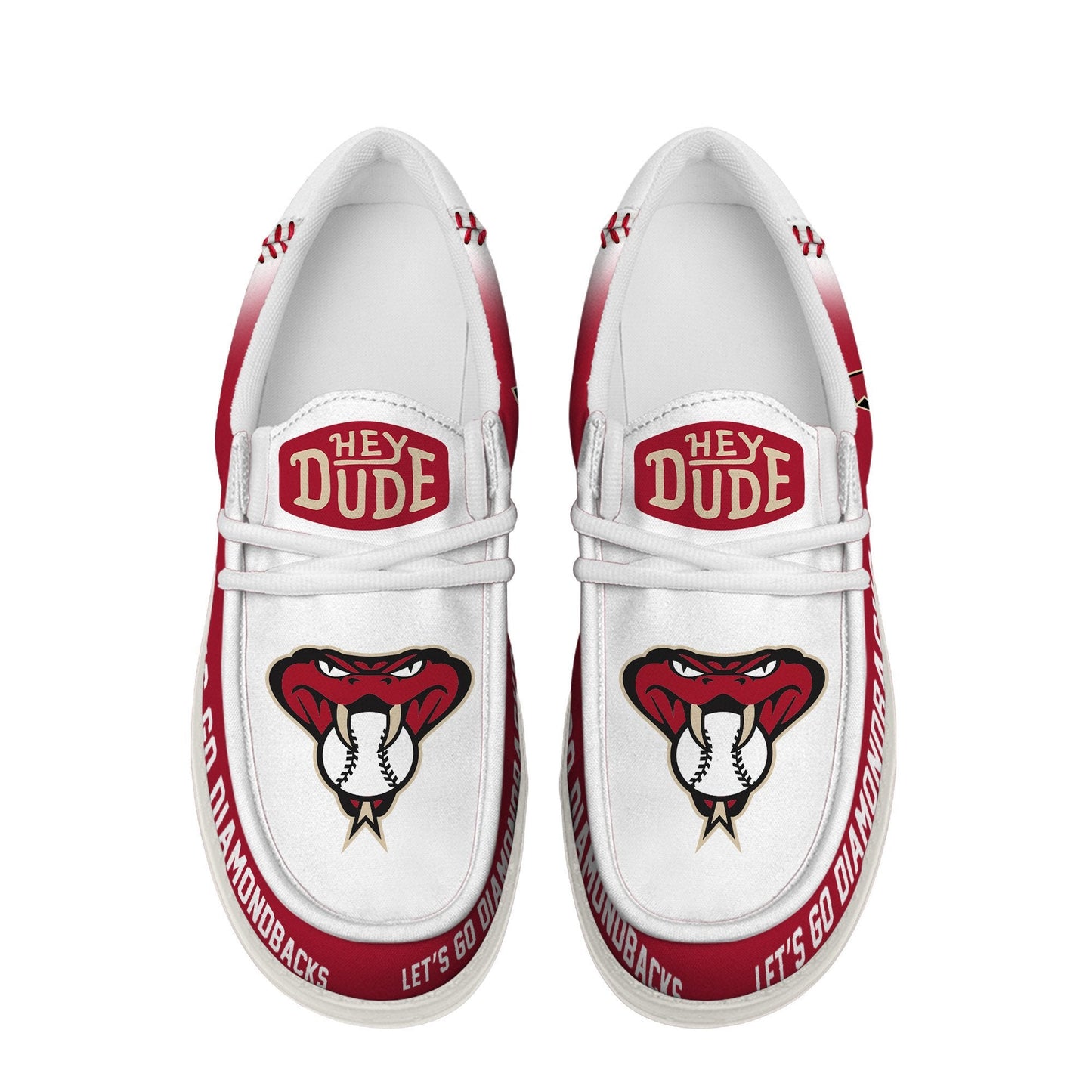 LIMITED EDITION - NEW CUSTOMIZED MLB07 AZ DIAMONDBACKS LOAFER SHOES