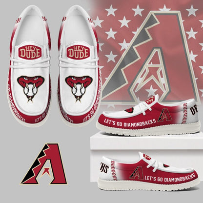LIMITED EDITION - NEW CUSTOMIZED MLB07 AZ DIAMONDBACKS LOAFER SHOES