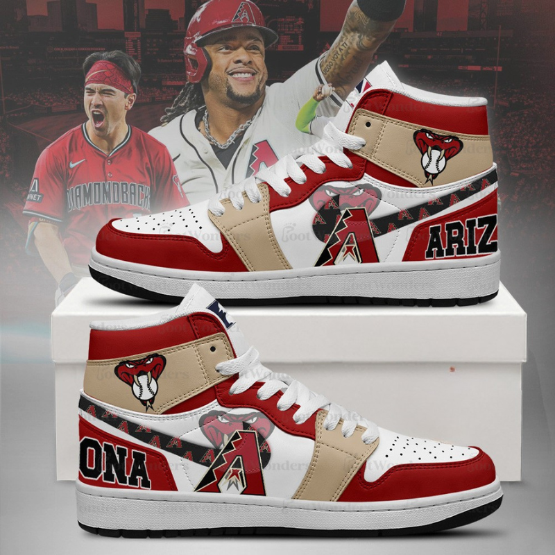 LIMITED EDITION - NEW CUSTOMIZED MLB07 AZ DIAMONDBACKS AIR JORDAN SNEAKERS