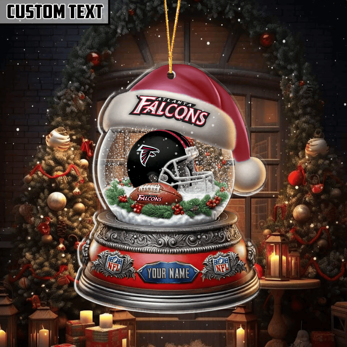 LIMITED EDITION - NEW CUSTOMIZED NFL18 ATF ATLANTA FALCONS ORNAMENT