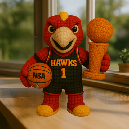 Limited Edition - NBA 17 AH Atlanta Hawks Handmade Crochet