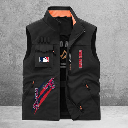 LIMITED EDITION - NEW CUSTOMIZED MLB09 ABS ATLANTA BRAVES SLEEVELESS VEST