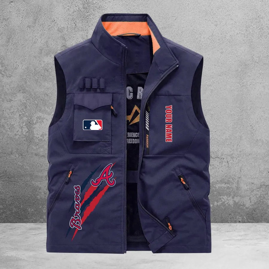 LIMITED EDITION - NEW CUSTOMIZED MLB09 ABS ATLANTA BRAVES SLEEVELESS VEST