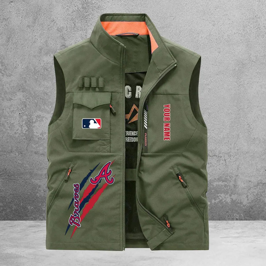 LIMITED EDITION - NEW CUSTOMIZED MLB09 ABS ATLANTA BRAVES SLEEVELESS VEST