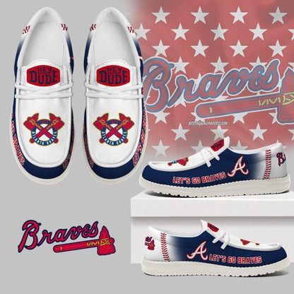 LIMITED EDITION - NEW CUSTOMIZED MLB09 AT BRAVES LOAFER SHOES