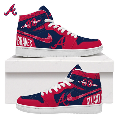 LIMITED EDITION - NEW CUSTOMIZED MLB09 AT BRAVES AIR JORDAN SNEAKERS