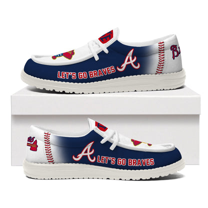 LIMITED EDITION - NEW CUSTOMIZED MLB09 AT BRAVES LOAFER SHOES