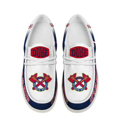 LIMITED EDITION - NEW CUSTOMIZED MLB09 AT BRAVES LOAFER SHOES
