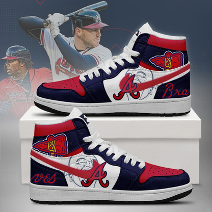 LIMITED EDITION - NEW CUSTOMIZED MLB09 AT BRAVES AIR JORDAN SNEAKERS