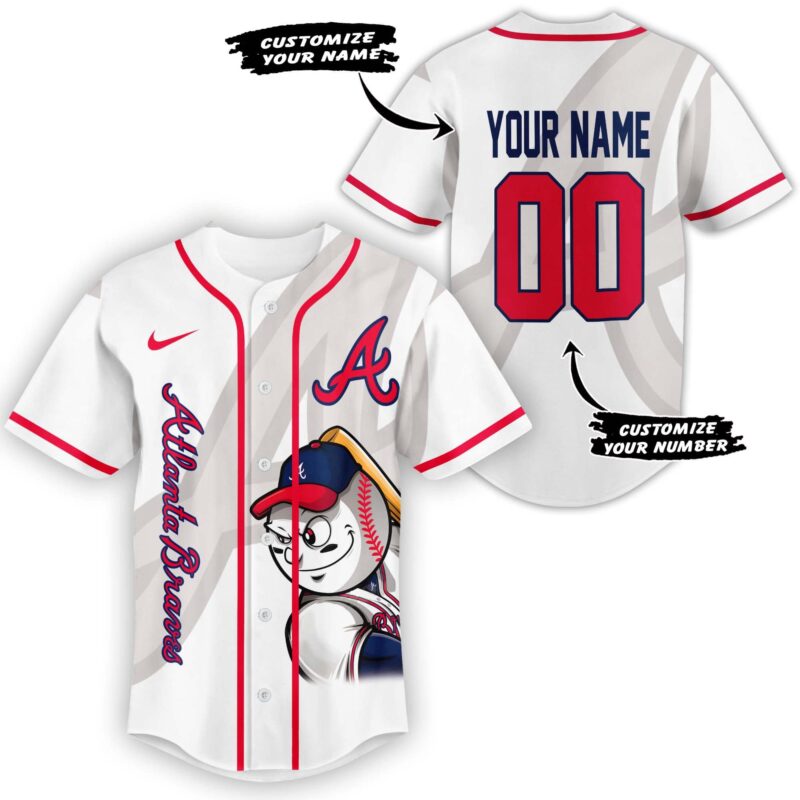 LIMITED EDITION - NEW CUSTOMIZED MLB09 AT BRAVES BASEBALL JERSEY