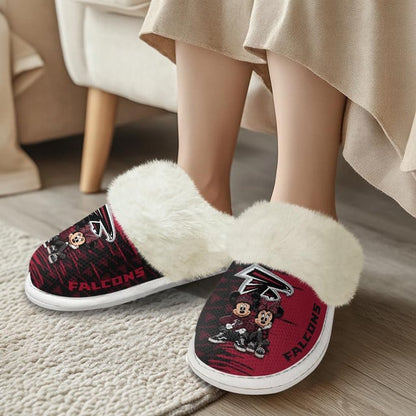LIMITED EDITION - NEW CUSTOMIZED NFL18 ATF ATLANTA FALCONS COTTON SLIPPERS