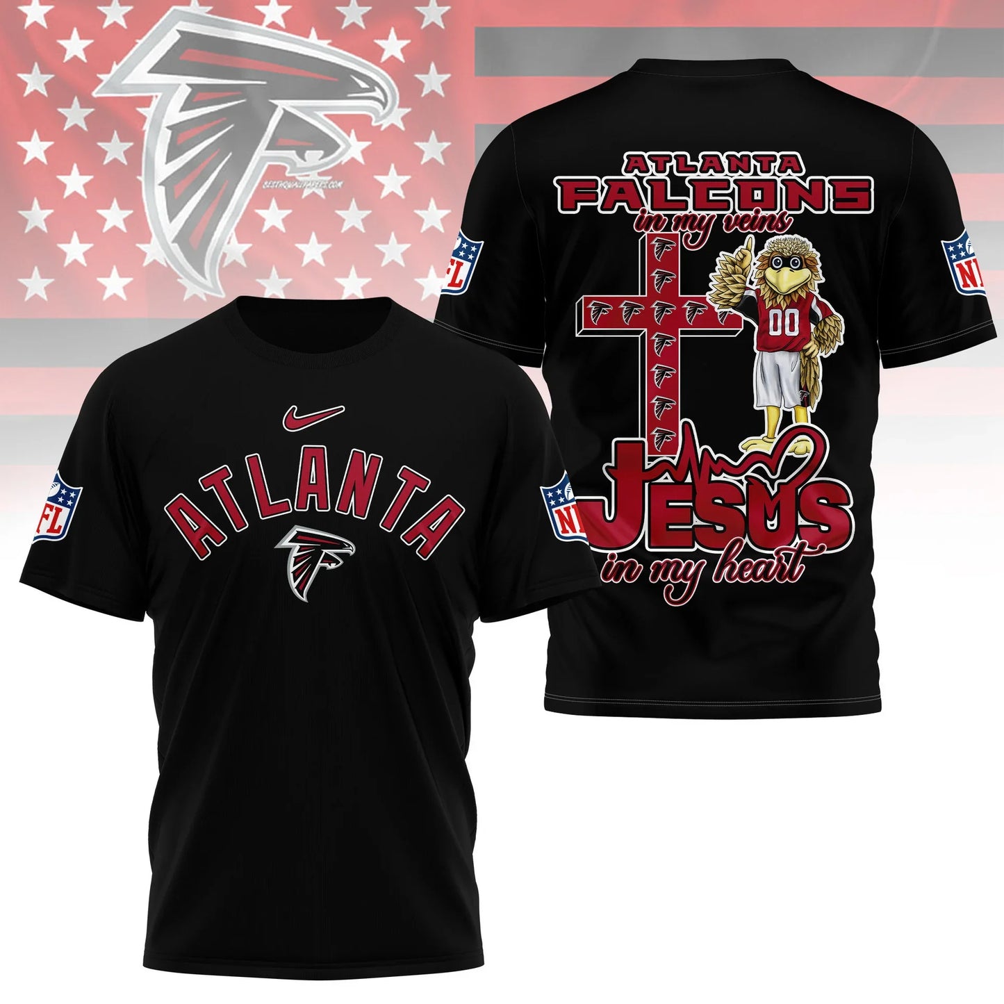 LIMITED EDITION - NEW CUSTOMIZED NFL18 ATF ATLANTA FALCONS T-SHIRT | MULTIPLE COLORS AVAILABLE