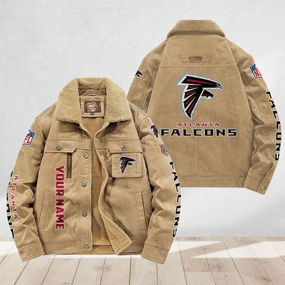 LIMITED EDITION - NEW CUSTOMIZED NFL18 ATF ATLANTA FALCONS FLEECE JACKET