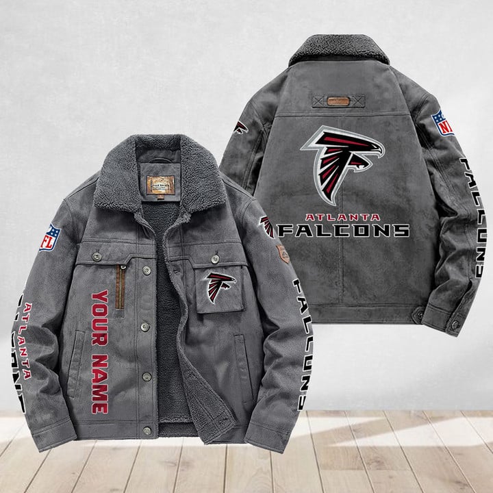 LIMITED EDITION - NEW CUSTOMIZED NFL18 ATF ATLANTA FALCONS FLEECE JACKET