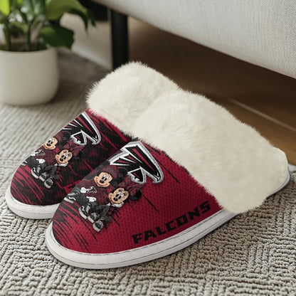 LIMITED EDITION - NEW CUSTOMIZED NFL18 ATF ATLANTA FALCONS COTTON SLIPPERS