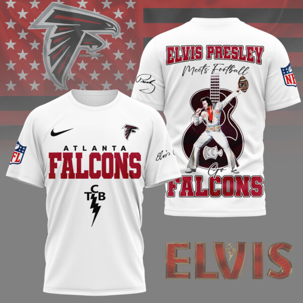 LIMITED EDITION - NEW CUSTOMIZED NFL18 ATF ATLANTA FALCONS X ELVIS PRESLEY FAN 3D SHIRT