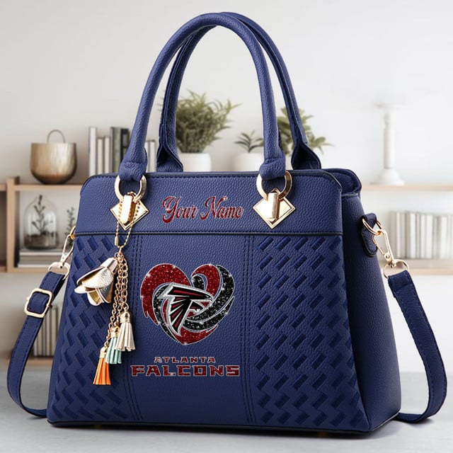 LIMITED EDITION - NEW CUSTOMIZED NFL18 ATF ATLANTA FALCONS ZIP HANDBAG MULTICOLOR