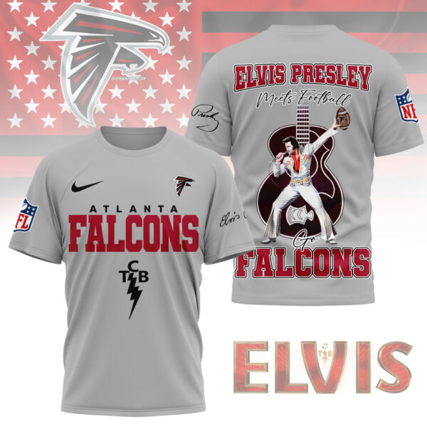LIMITED EDITION - NEW CUSTOMIZED NFL18 ATF ATLANTA FALCONS X ELVIS PRESLEY FAN 3D SHIRT