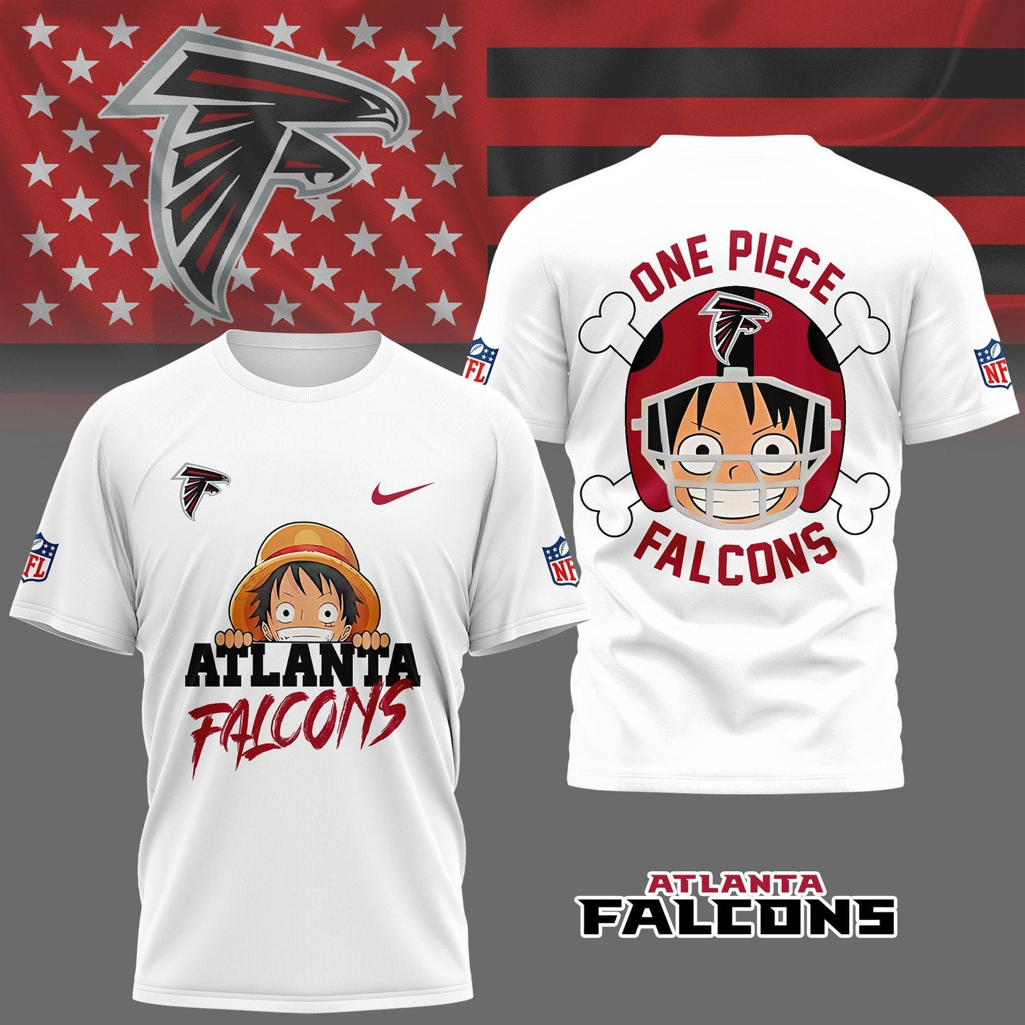 LIMITED EDITION - NEW CUSTOMIZED NFL18 ATF ATLANTA FALCONS ONE PIECE FAN 3D SHIRT