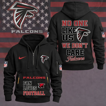 LIMITED EDITION - NEW CUSTOMIZED NFL18 ATF ATLANTA FALCONS QUARTER ZIP HOODIE