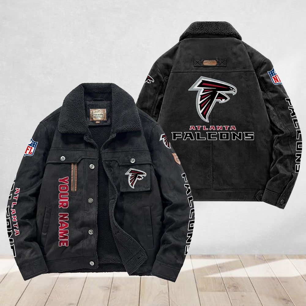 LIMITED EDITION - NEW CUSTOMIZED NFL18 ATF ATLANTA FALCONS FLEECE JACKET