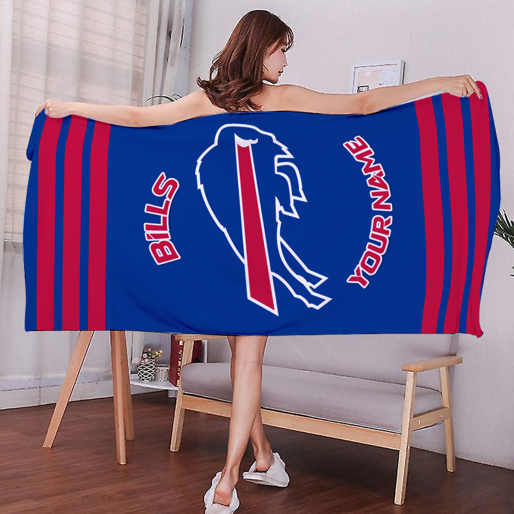 LIMITED EDITION - NEW CUSTOMIZED NFL03 BFB BUFFALO BILLS BEACH & BATH TOWEL