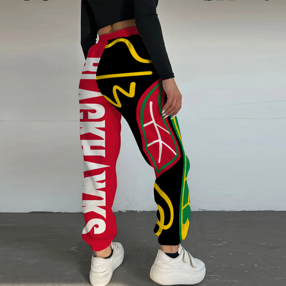 LIMITED EDITION - NEW CUSTOMIZED NHL08 CBH CHICAGO BLACKHAWKS LONG PANTS