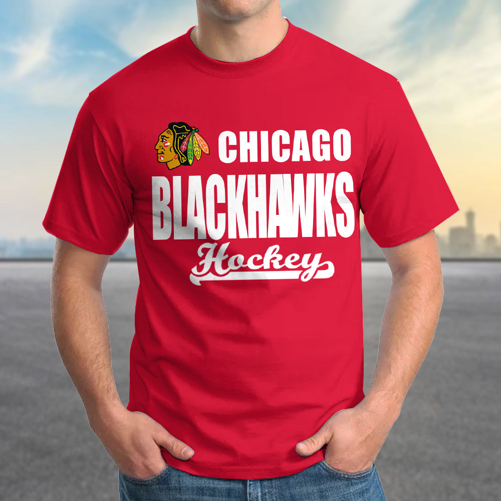 LIMITED EDITION - NEW CUSTOMIZED NHL08 CBH CHICAGO BLACKHAWKS T-SHIRT FOR FAMILY (ADULTS & KIDS)