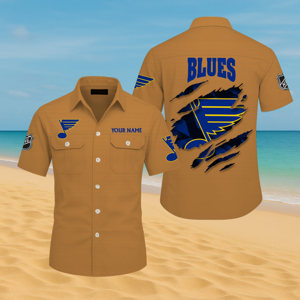 LIMITED EDITION - NEW CUSTOMIZED NHL14 SLB ST. LOUIS BLUES CARGO SHIRT