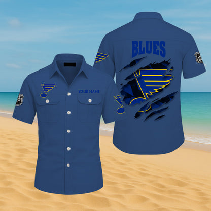 LIMITED EDITION - NEW CUSTOMIZED NHL14 SLB ST. LOUIS BLUES CARGO SHIRT