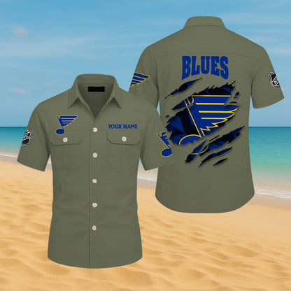 LIMITED EDITION - NEW CUSTOMIZED NHL14 SLB ST. LOUIS BLUES CARGO SHIRT