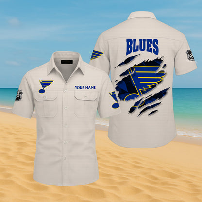 LIMITED EDITION - NEW CUSTOMIZED NHL14 SLB ST. LOUIS BLUES CARGO SHIRT