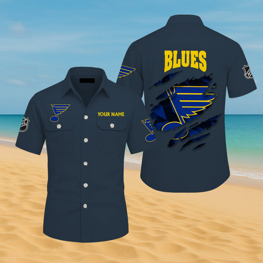 LIMITED EDITION - NEW CUSTOMIZED NHL14 SLB ST. LOUIS BLUES CARGO SHIRT