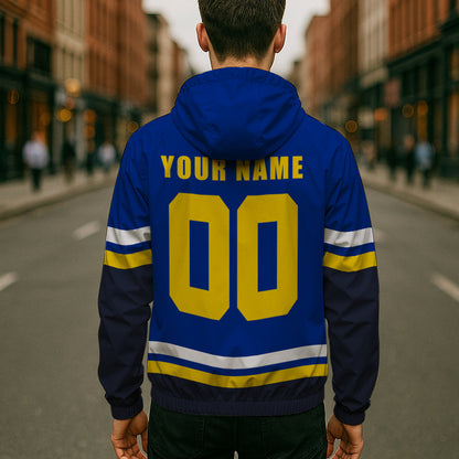 LIMITED EDITION - NEW CUSTOMIZED NHL14 SLB ST. LOUIS BLUES WINDBREAKER JACKET